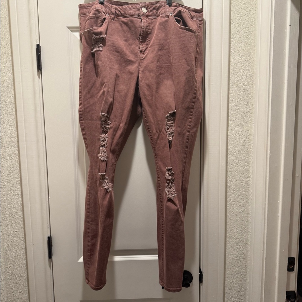 Slashed jeans
